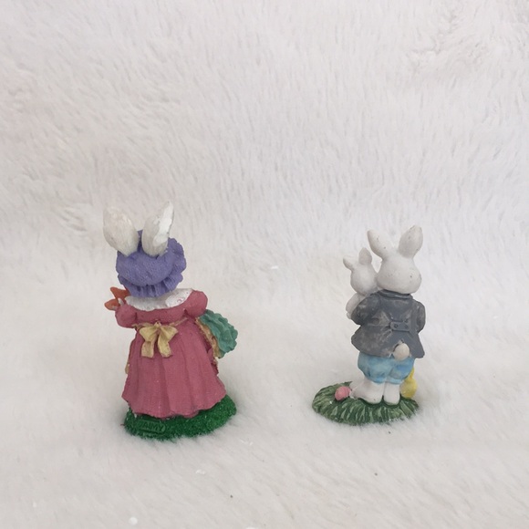 Easter Jubilee Boxed Set Bunny Rabbit Family Ceramic Figurines Easter Village - Picture 12 of 13